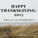 happy thanksgiving 2013