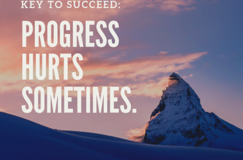 key to succeed: progress hurts sometimes Margo Woodward