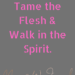 Tame the Flesh & Walk in the Spirit by Margo Woodward