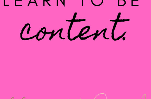 learn to be content by Margo Woodward