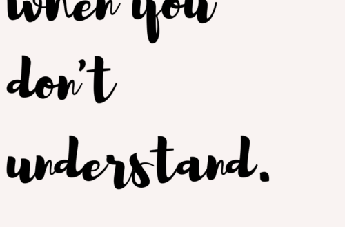 Trusting when you don't understand by Margo Woodward