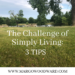 the challenge of simply living: 3 Tips by Margo Woodward