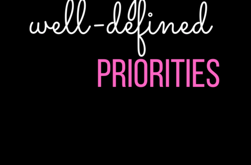 Living with well-defined priorities by Margo Woodward